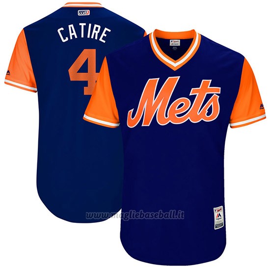 Maglia Baseball Uomo New York Mets 2017 Little League World Series Wilmer Flores Royal